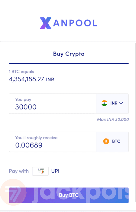 screenshot step 1 how to deposit without BTC