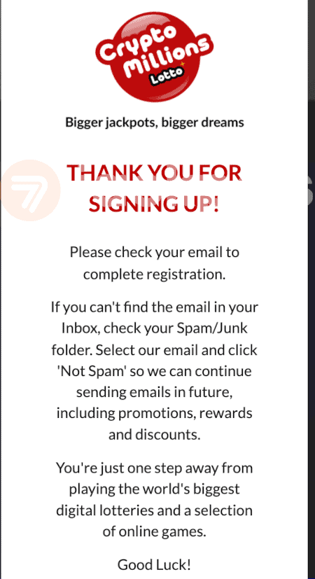 screenshot step 5 how to sign up