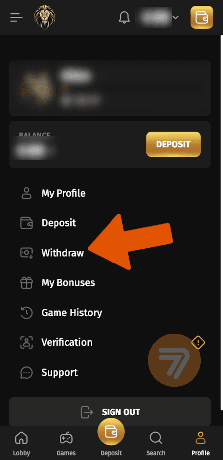 screenshot how to withdraw step 2