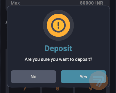 screenshot how to deposit step 4