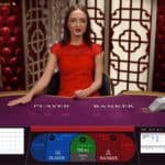 Online Baccarat table with live dealer and Baccarat roads.