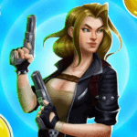 ilustração de uma personagem feminina empunhando duas pistolas.