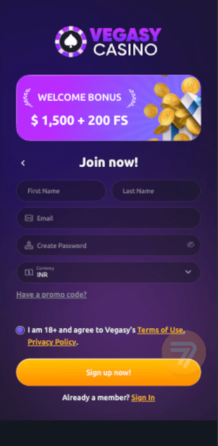 screenshot how to sign up step 2