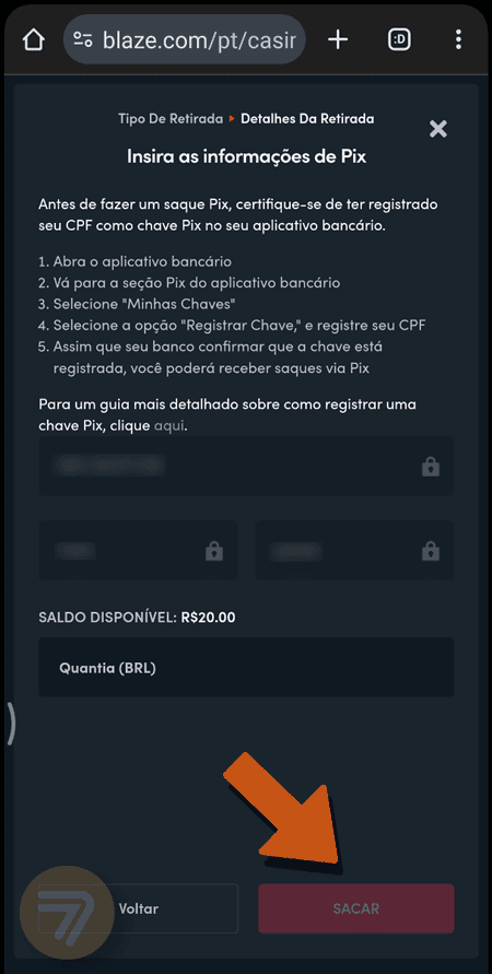 Captura de tela de como sacar passo 4.